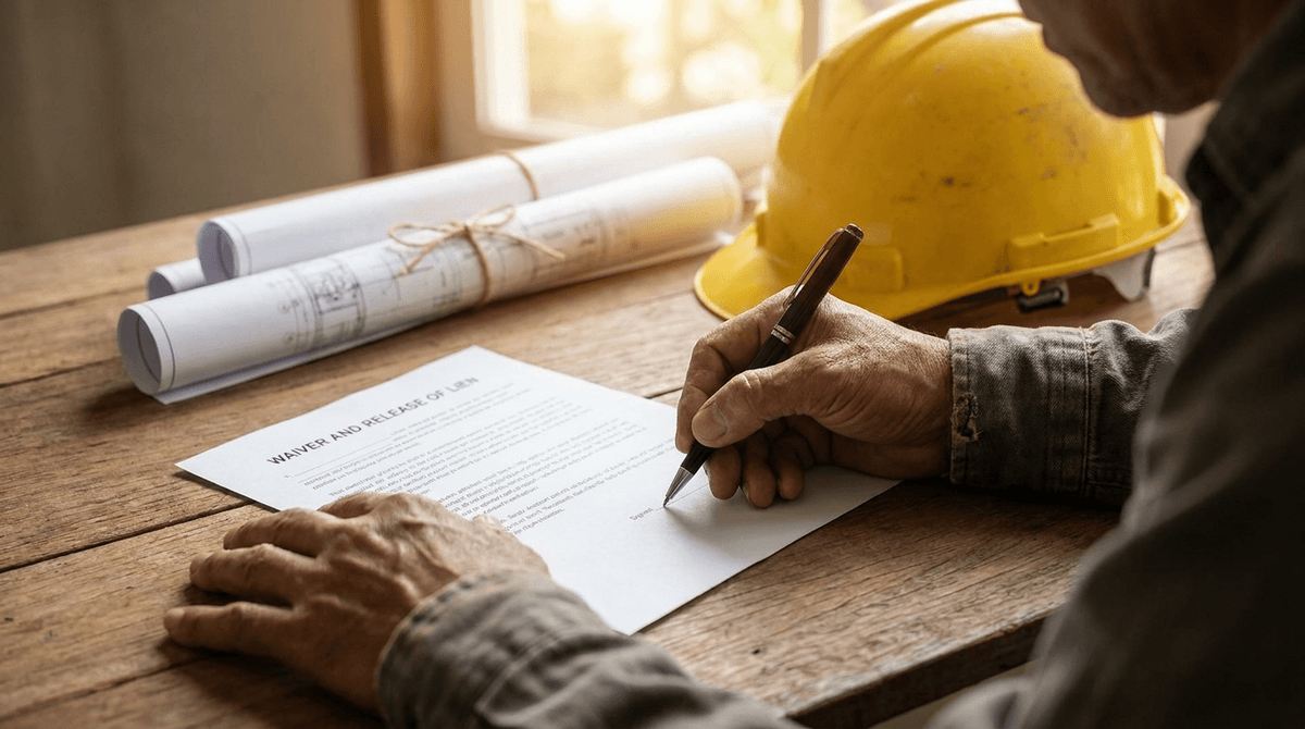 Construction Lien Waiver Template: Types, Free Sample, and When to Use Each One